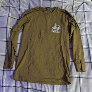 Obey long sleeve brown scorpion shirt size small